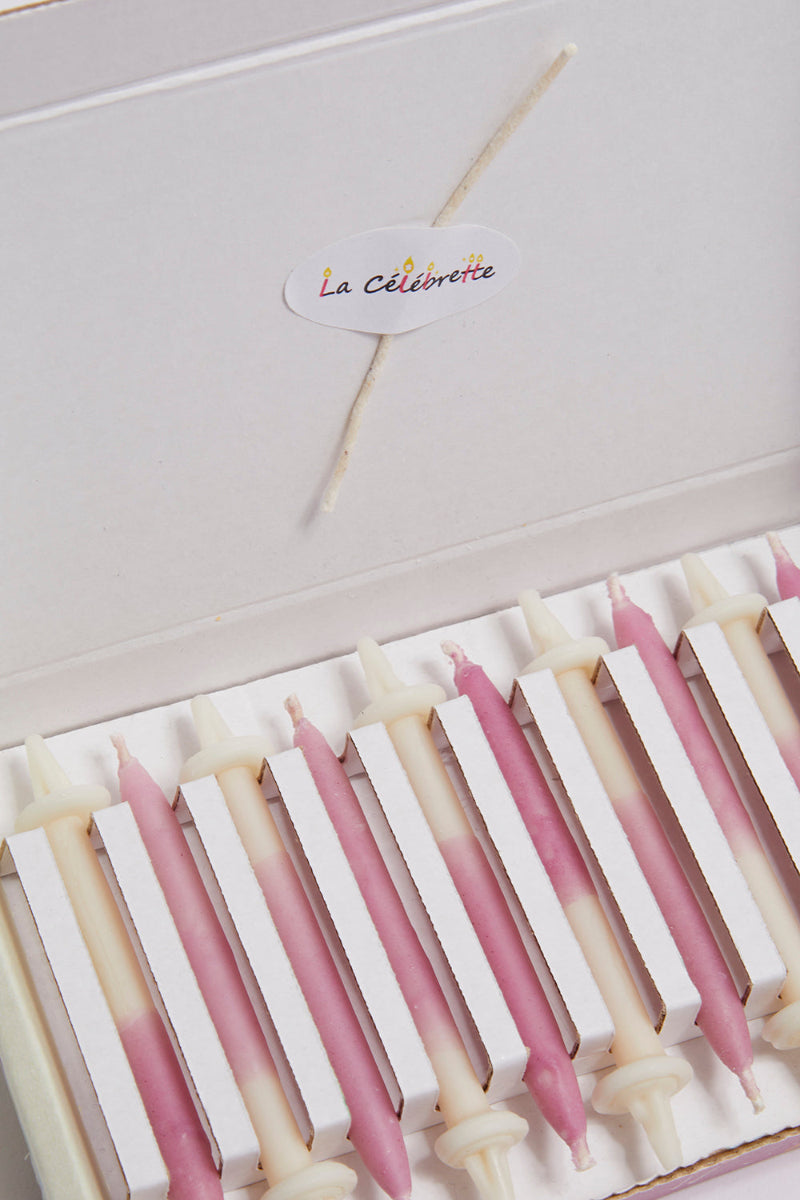 Bougies d'anniversaire écoresponsables la Célébrette, roses