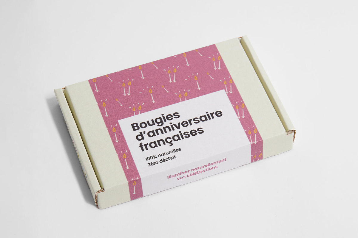 Boite Bougies d'anniversaire écoresponsables La Celebrette