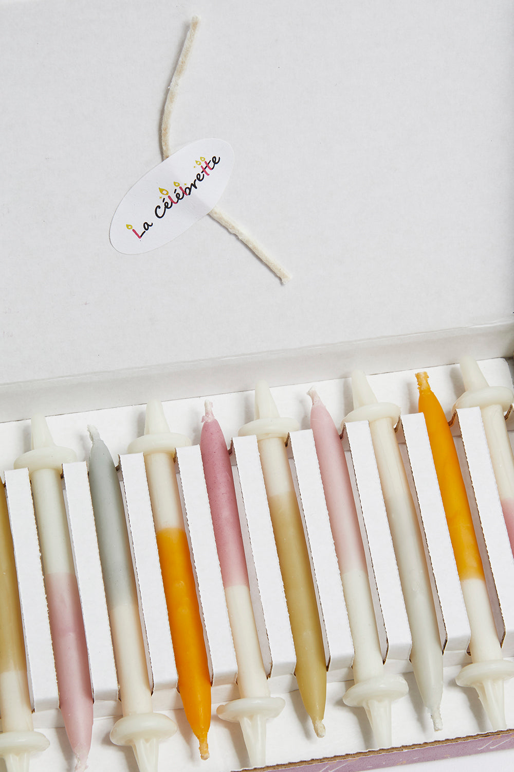 Bougies d'anniversaire écoresponsables - Pack découverte de 10 Célébrettes multicolores